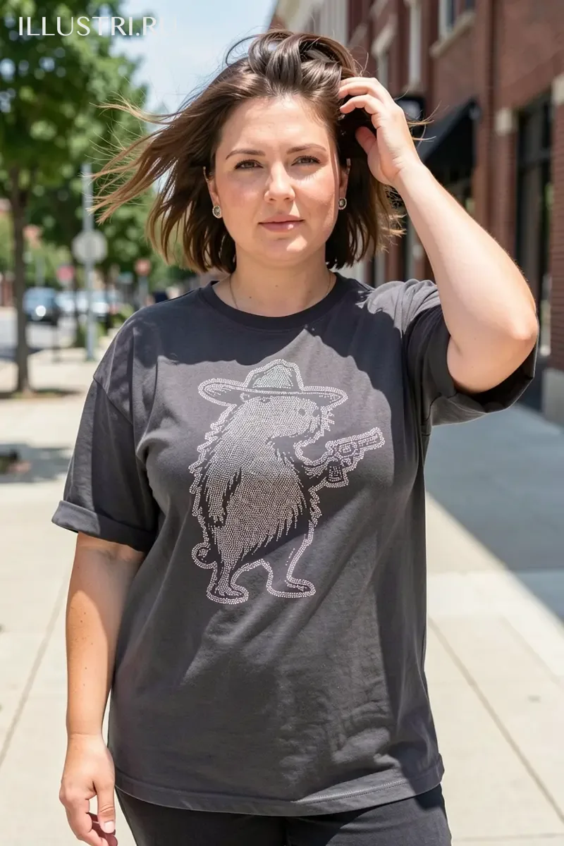 Визуализация Капибара с револьвером