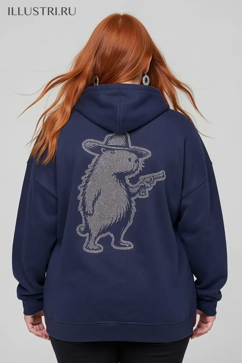 Визуализация Капибара с револьвером