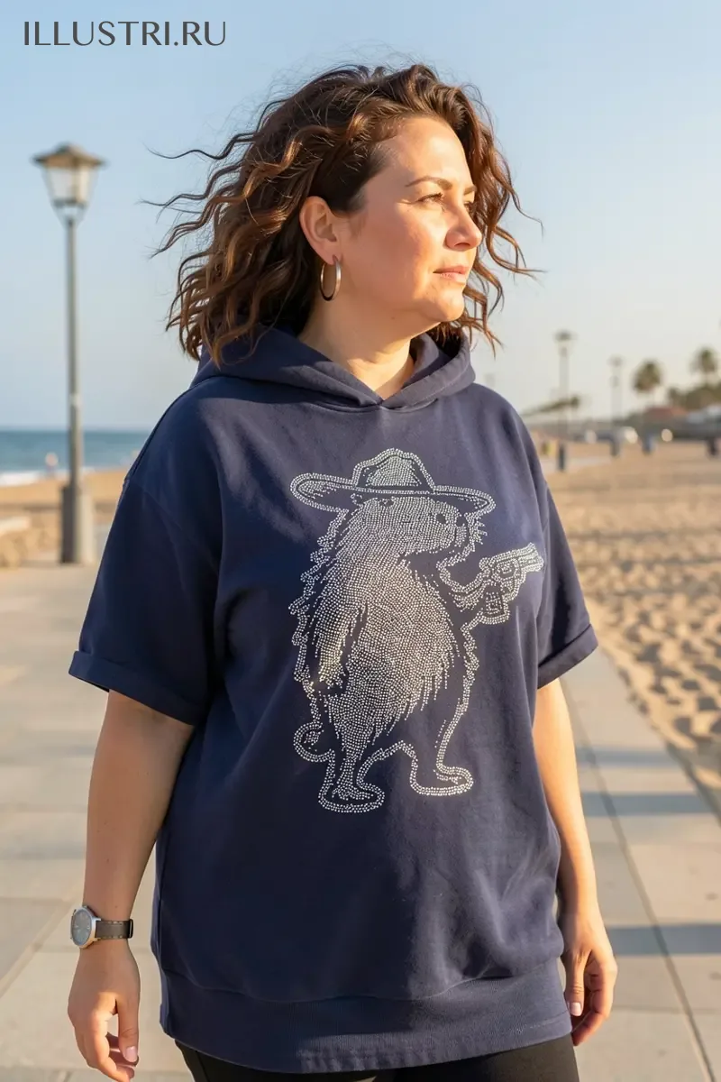 Визуализация Капибара с револьвером