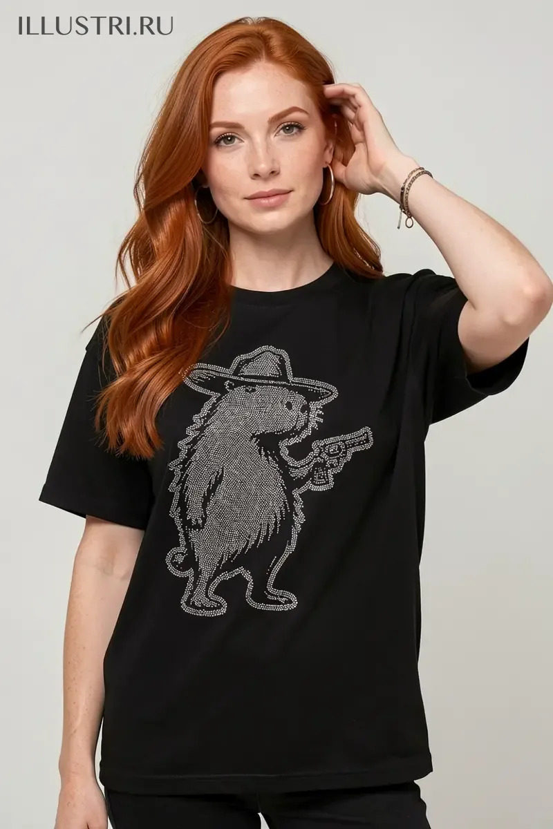 Визуализация Капибара с револьвером