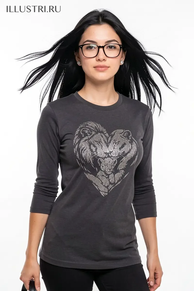 Визуализация Львиная семья сердечко