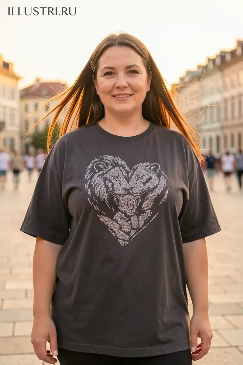 Визуализация Львиная семья сердечко