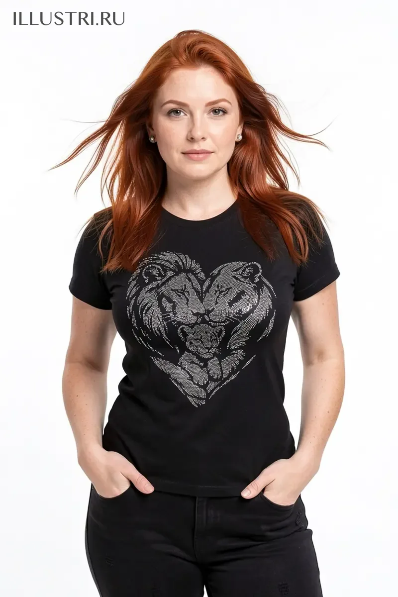 Визуализация Львиная семья сердечко