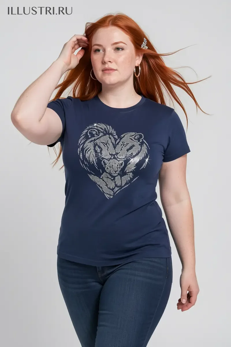 Визуализация Львиная семья сердечко