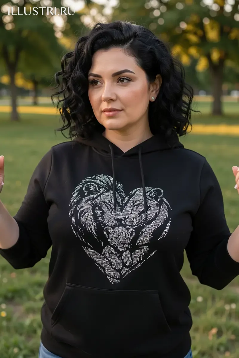 Визуализация Львиная семья сердечко