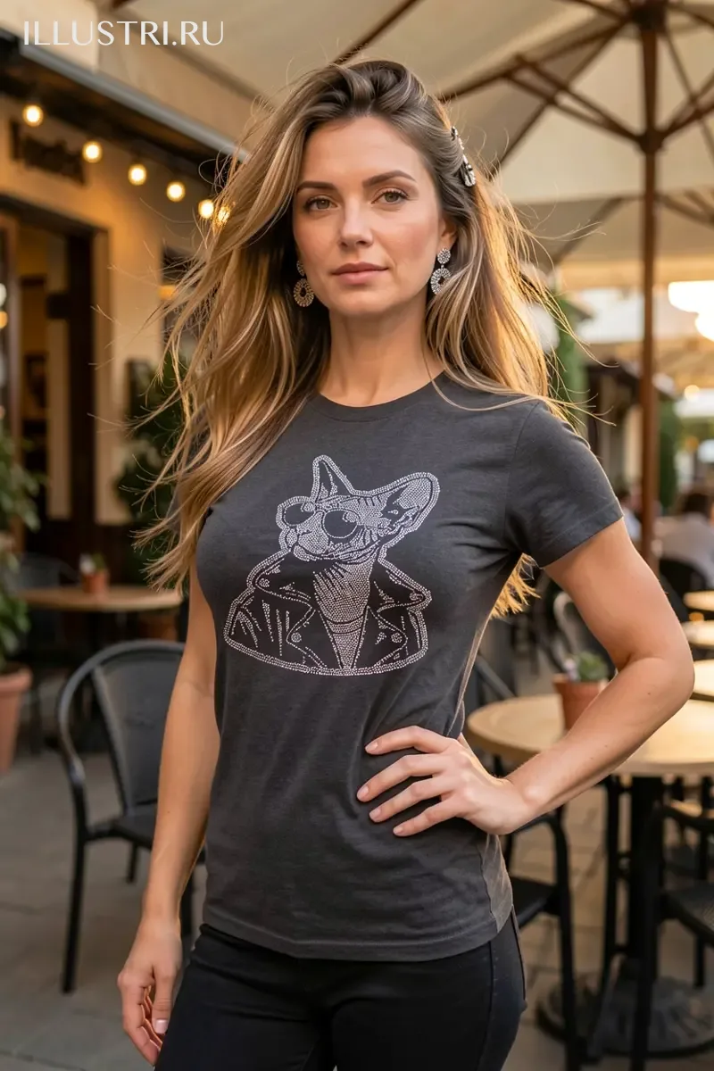 Визуализация Сфинкс в кожанке