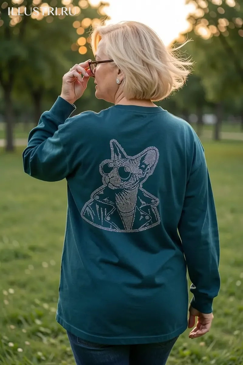 Визуализация Сфинкс в кожанке