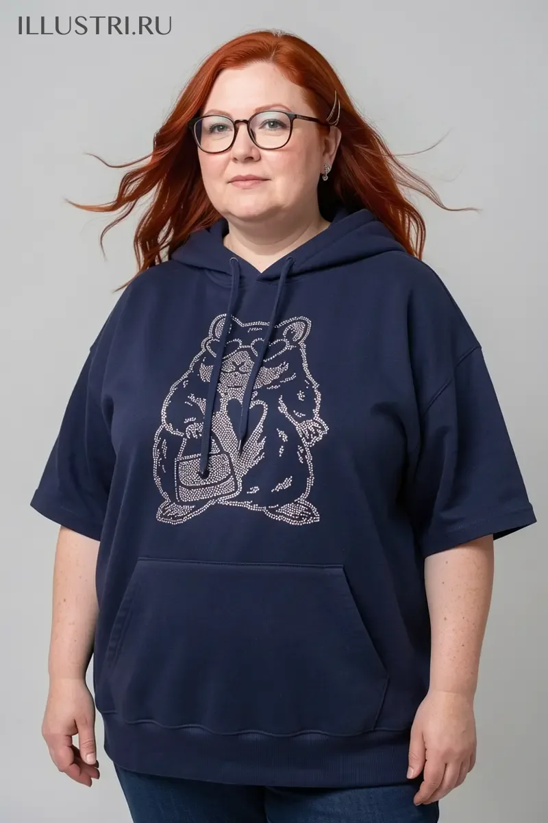 Визуализация Хомячок в очках-сердечках