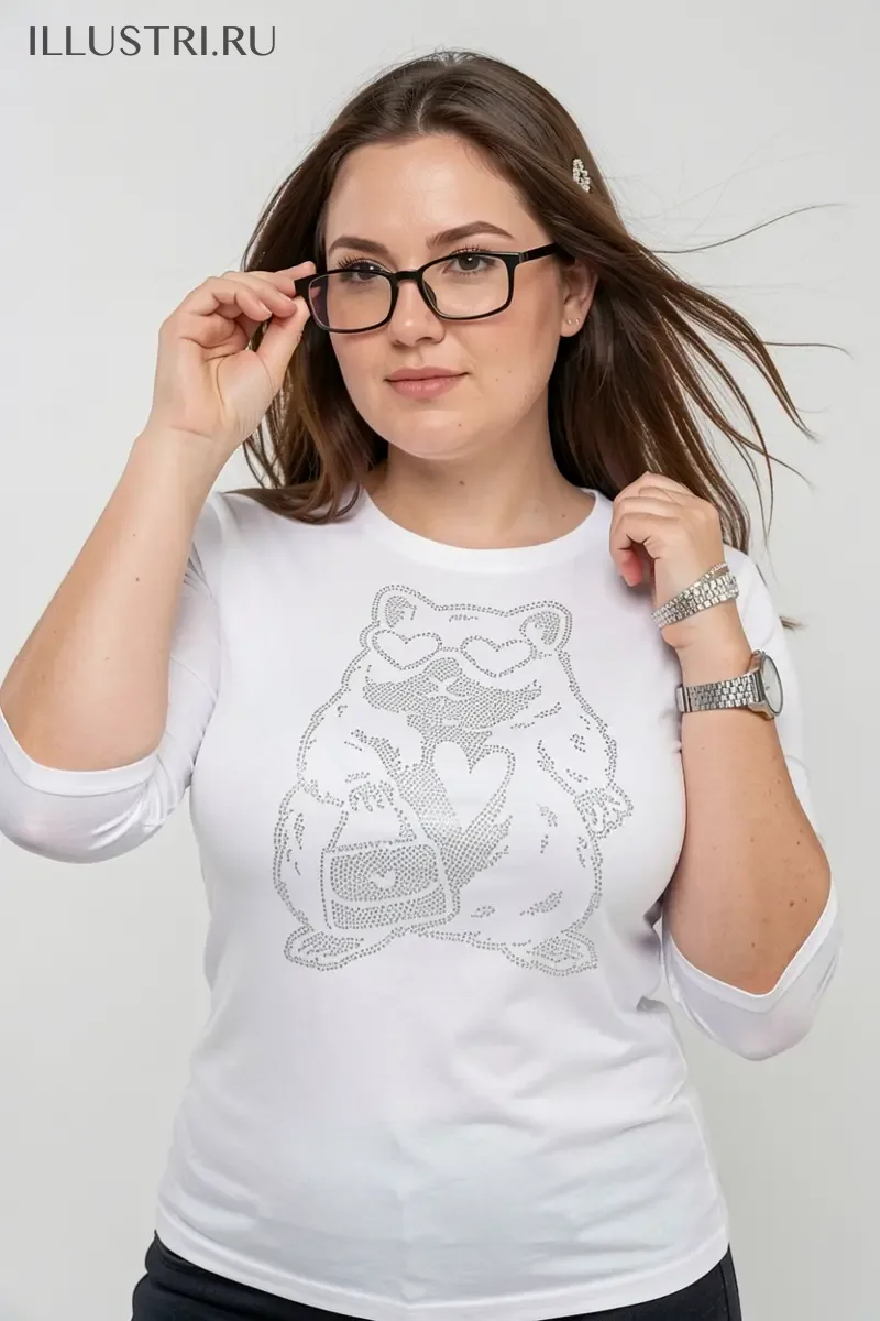 Визуализация Хомячок в очках-сердечках