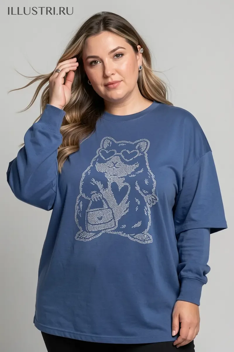 Визуализация Хомячок в очках-сердечках