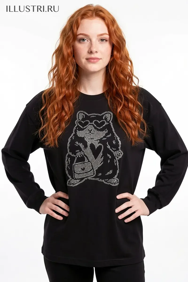 Визуализация Хомячок в очках-сердечках