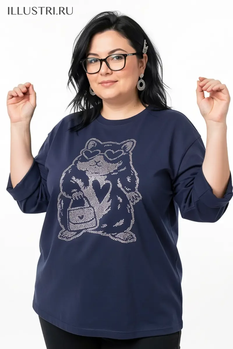 Визуализация Хомячок в очках-сердечках