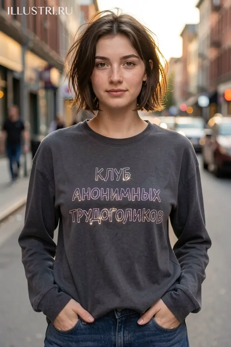 Визуализация Надпись - "Клуб анонимных трудоголиков"