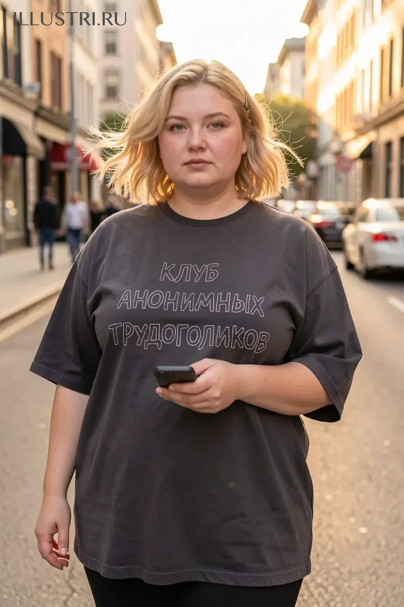 Визуализация Надпись - "Клуб анонимных трудоголиков"