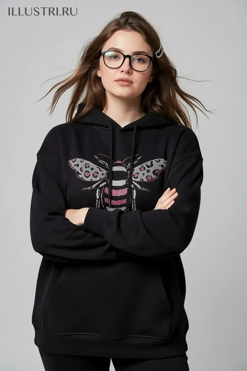 Визуализация Пчёлка с леопардовым розовым принтом