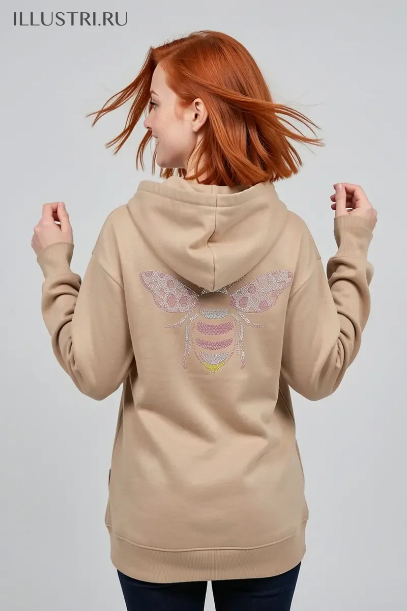 Визуализация Пчёлка с леопардовым розовым принтом