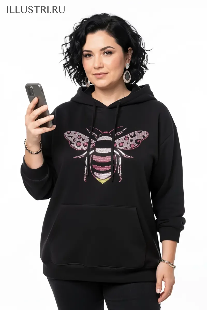 Визуализация Пчёлка с леопардовым розовым принтом