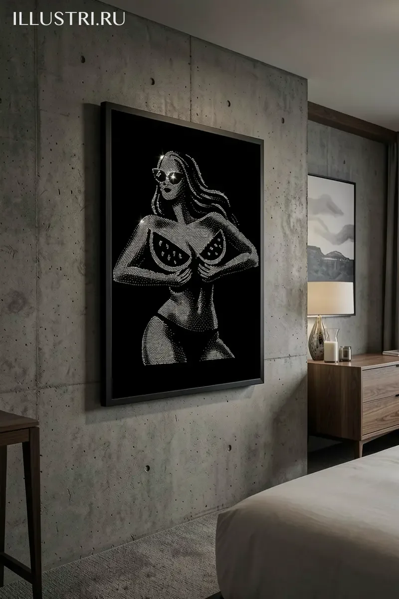 Визуализация Девушка с арбузами