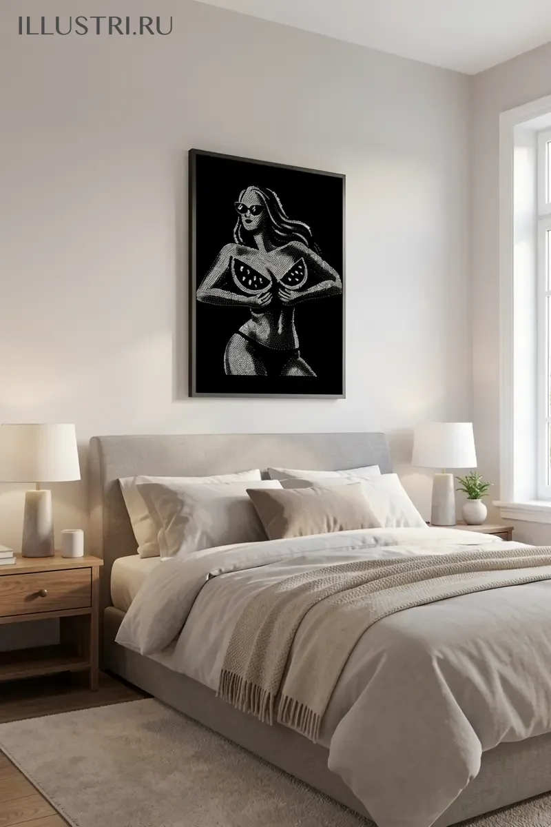 Визуализация Девушка с арбузами