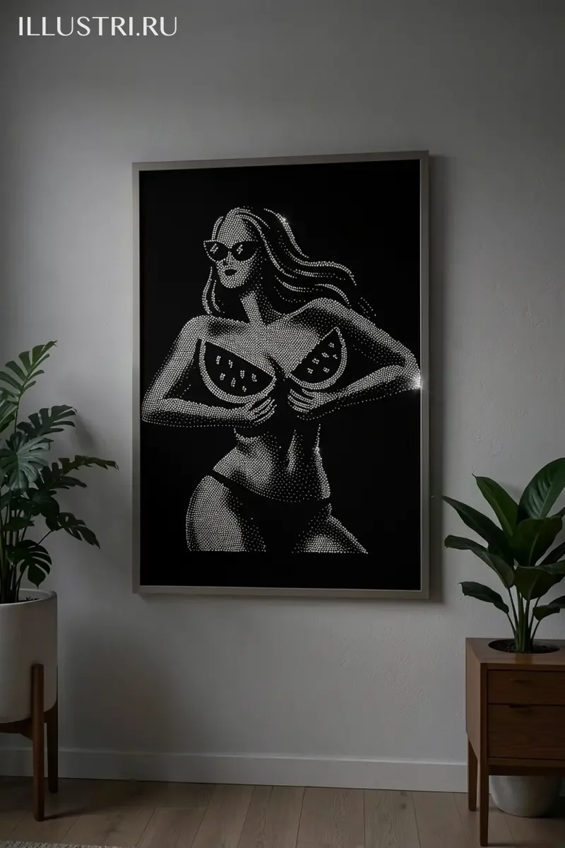 Визуализация Девушка с арбузами