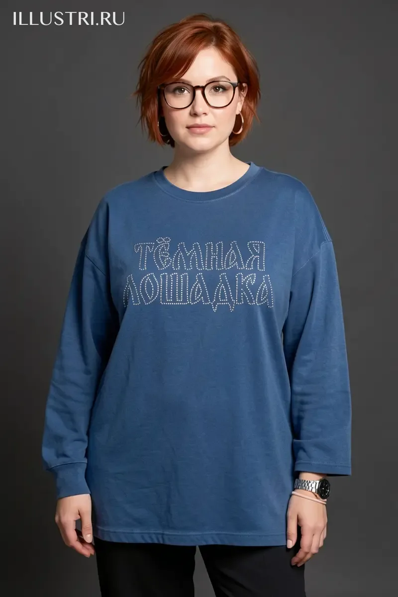Визуализация Тёмная лошадка контур