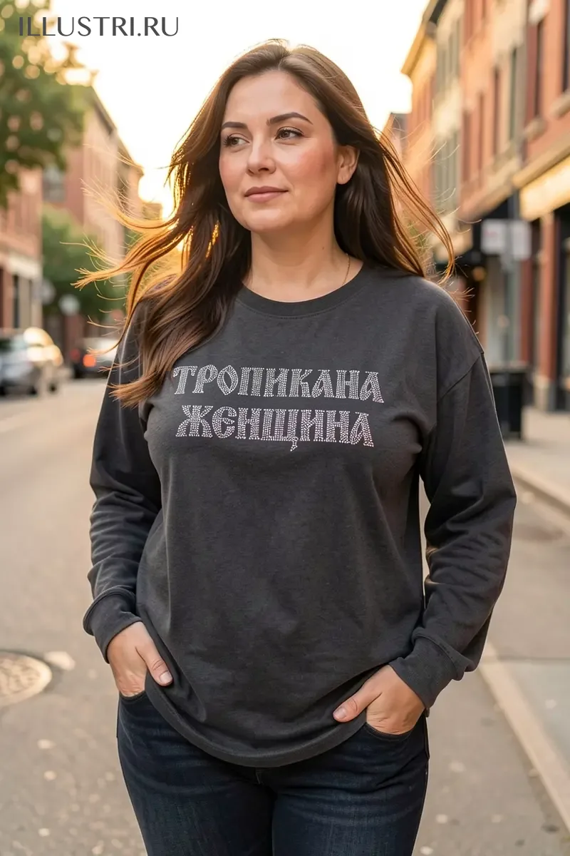 Визуализация Надпись "Тропикана женщина"