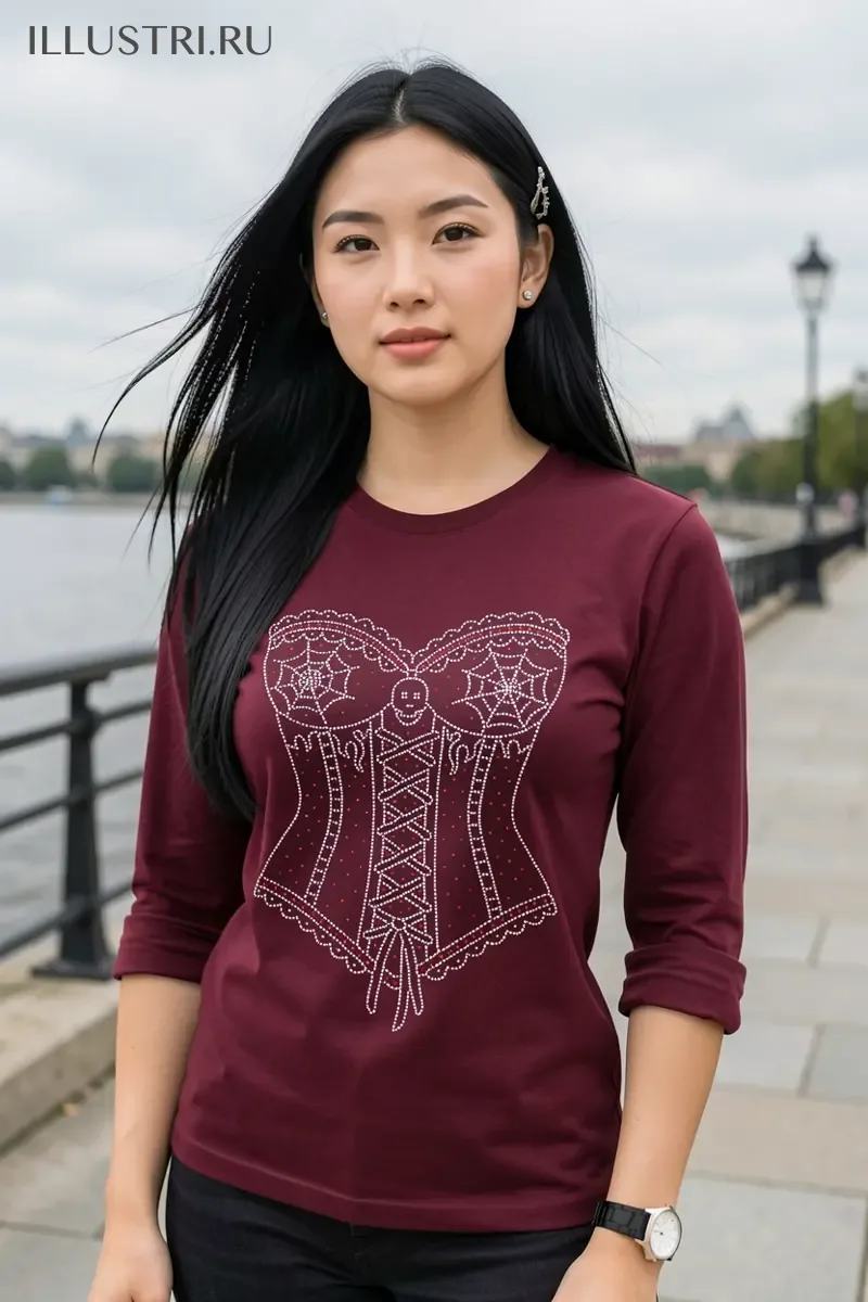 Визуализация Корсет с паутинкой