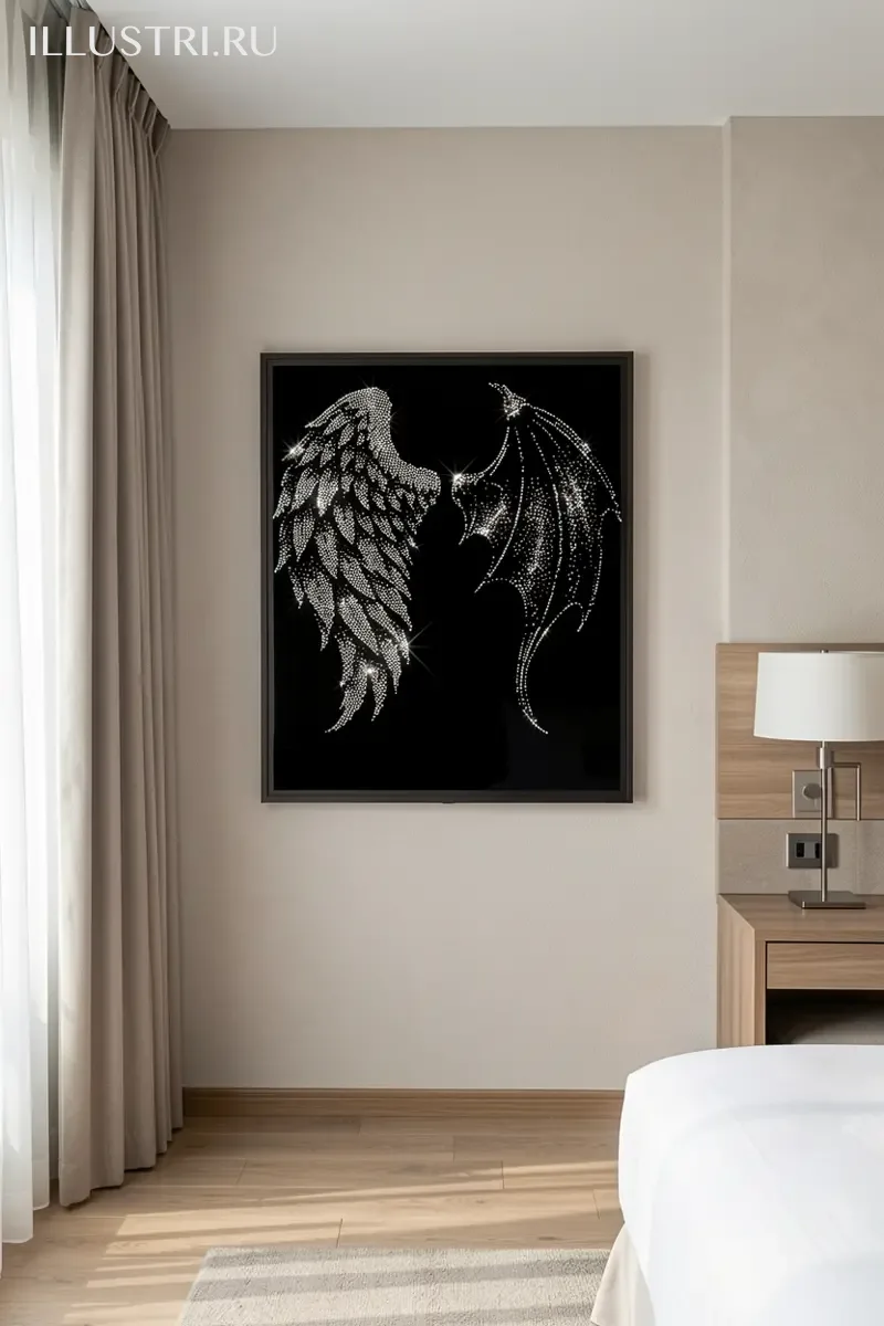 Визуализация Крылья ангела и демона