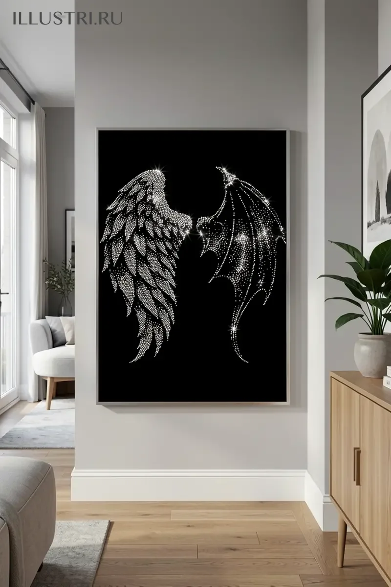 Визуализация Крылья ангела и демона