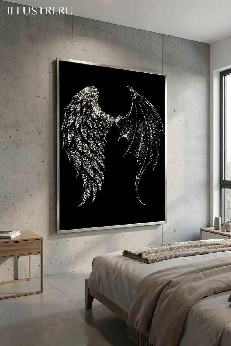 Визуализация Крылья ангела и демона