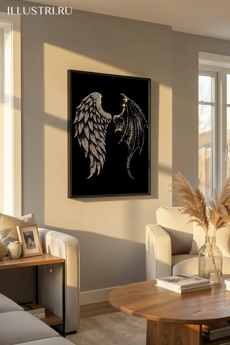 Визуализация Крылья ангела и демона