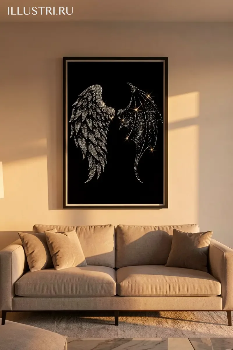 Визуализация Крылья ангела и демона