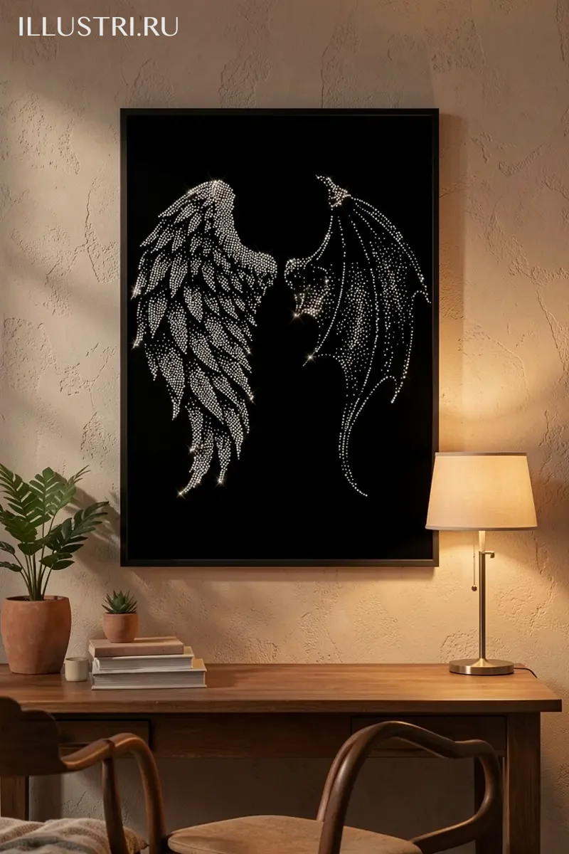 Визуализация Крылья ангела и демона