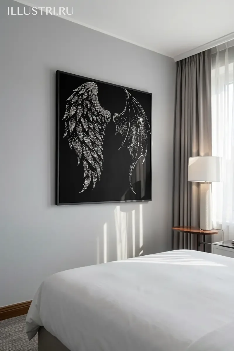 Визуализация Крылья ангела и демона