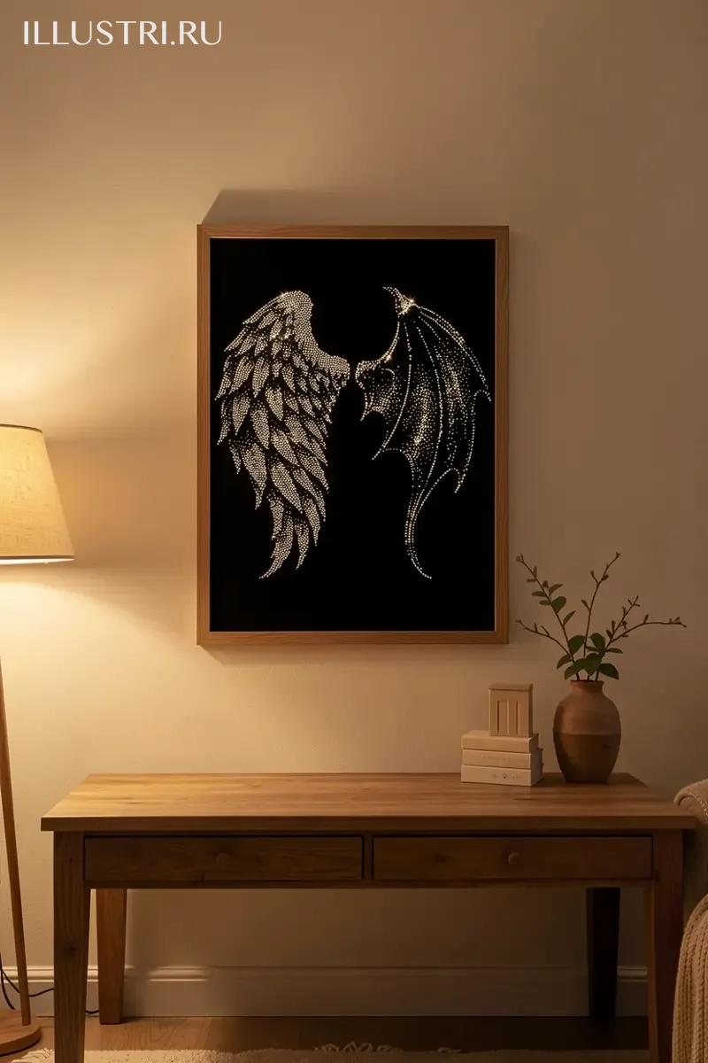 Визуализация Крылья ангела и демона