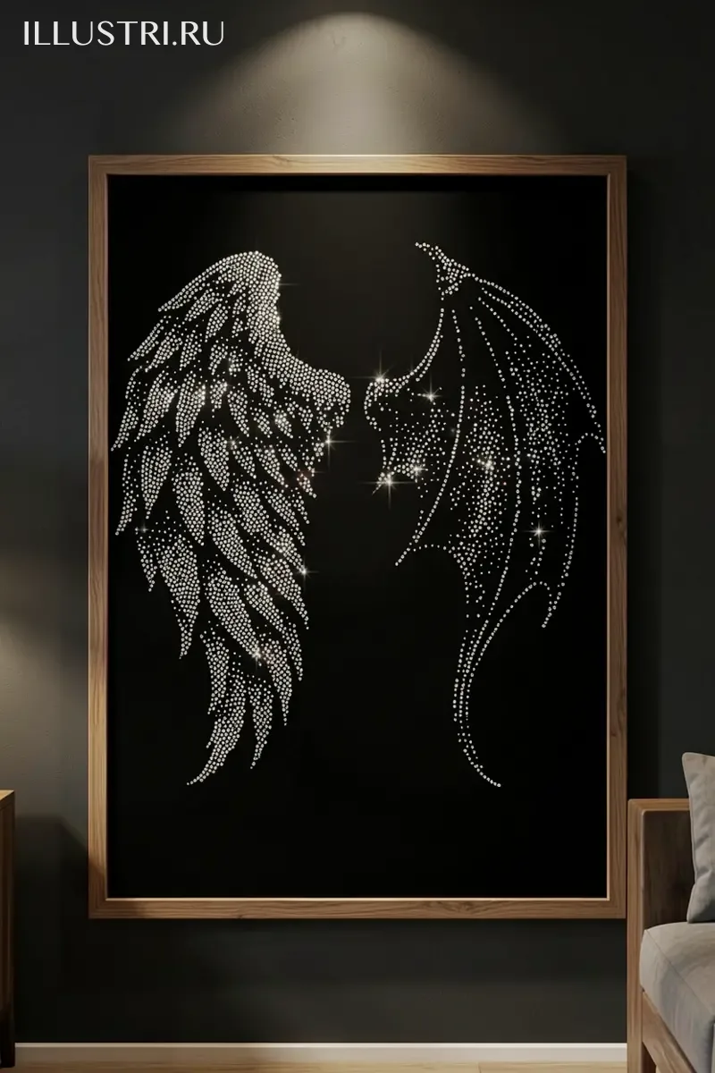 Визуализация Крылья ангела и демона