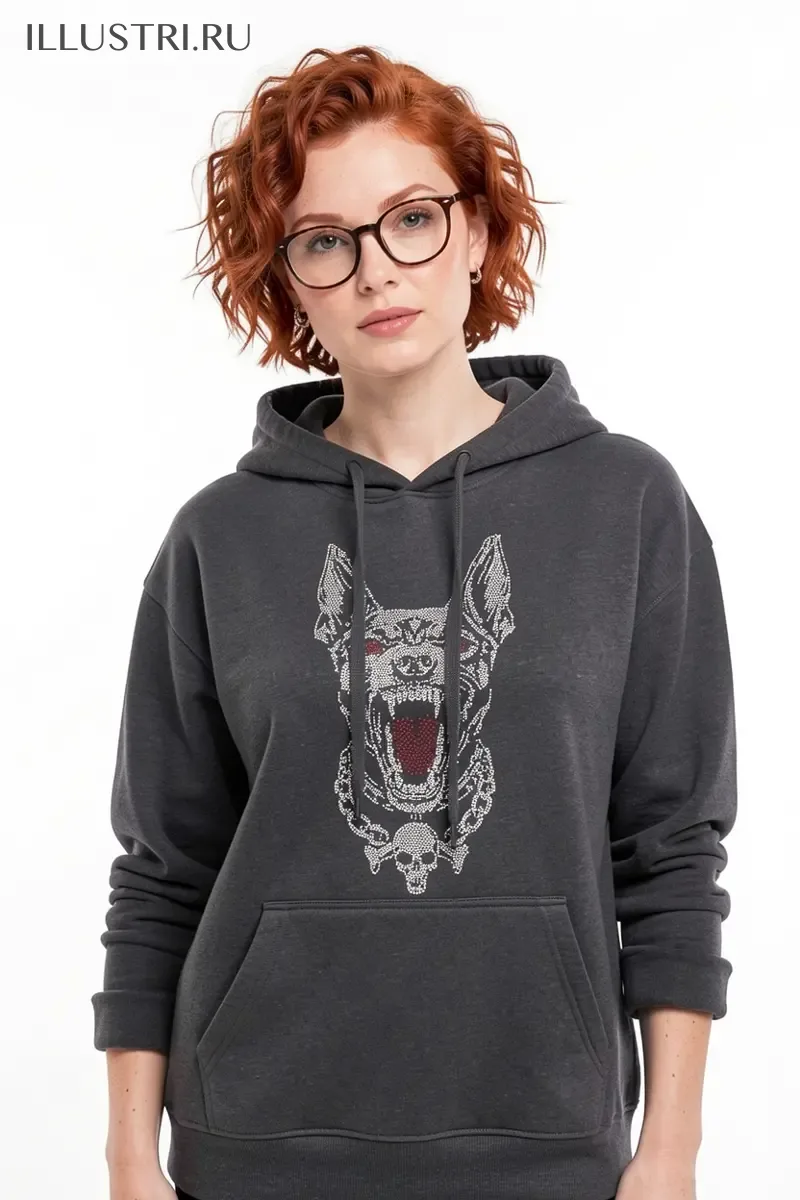 Визуализация Пёс, с налитыми кровью глазами