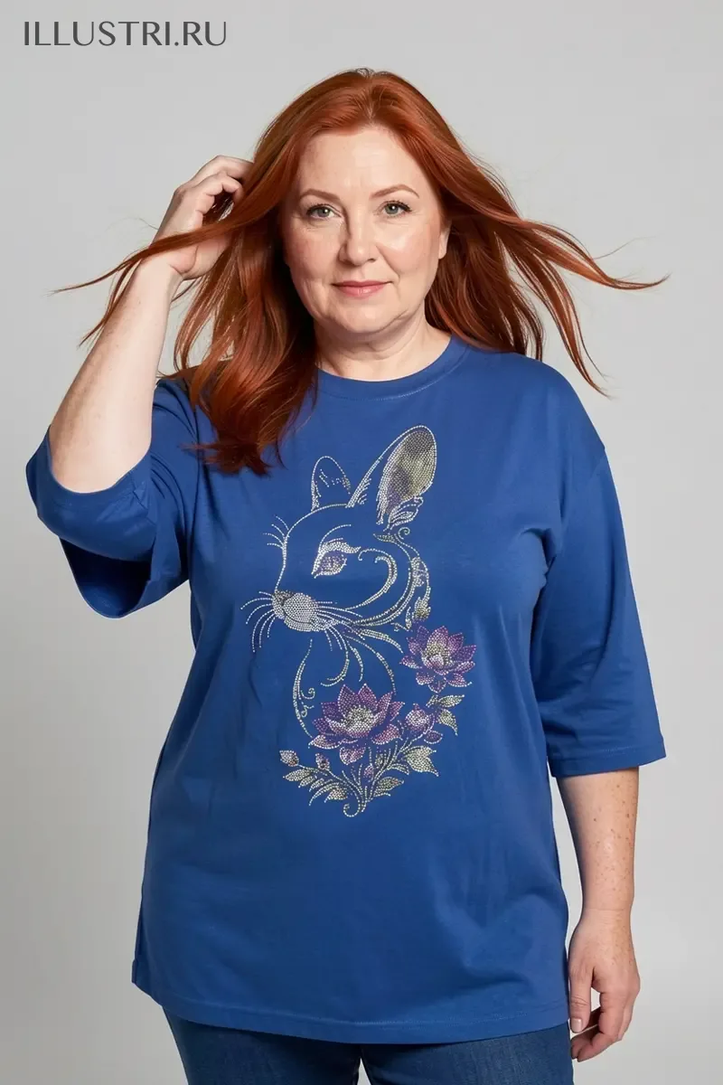 Визуализация Кролик в цветах