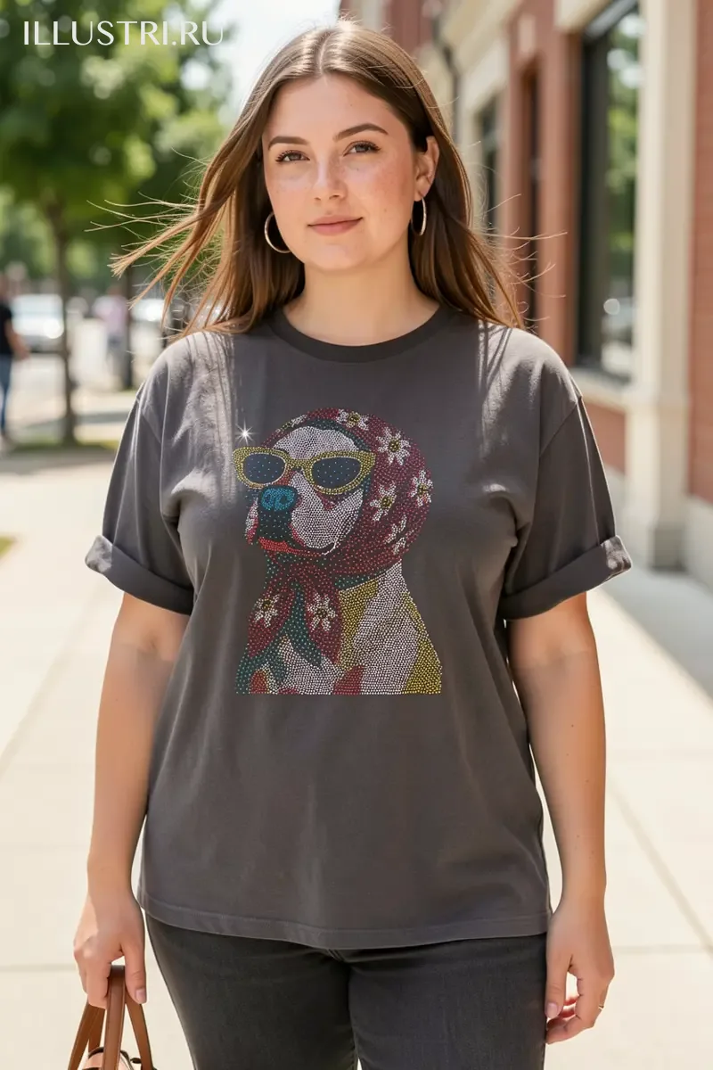 Визуализация Собака в платке