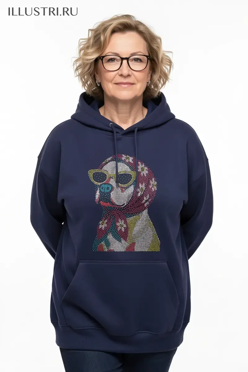 Визуализация Собака в платке