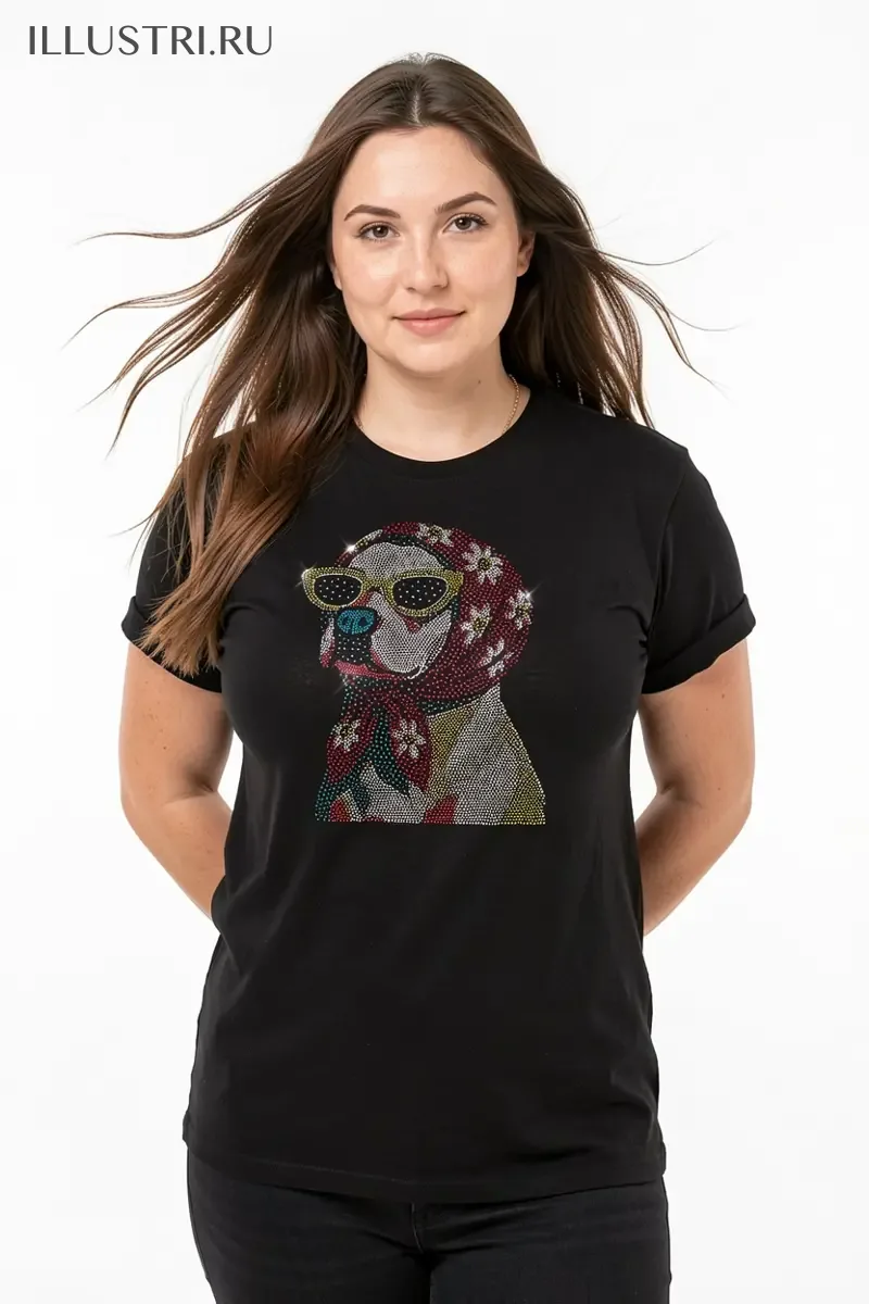 Визуализация Собака в платке