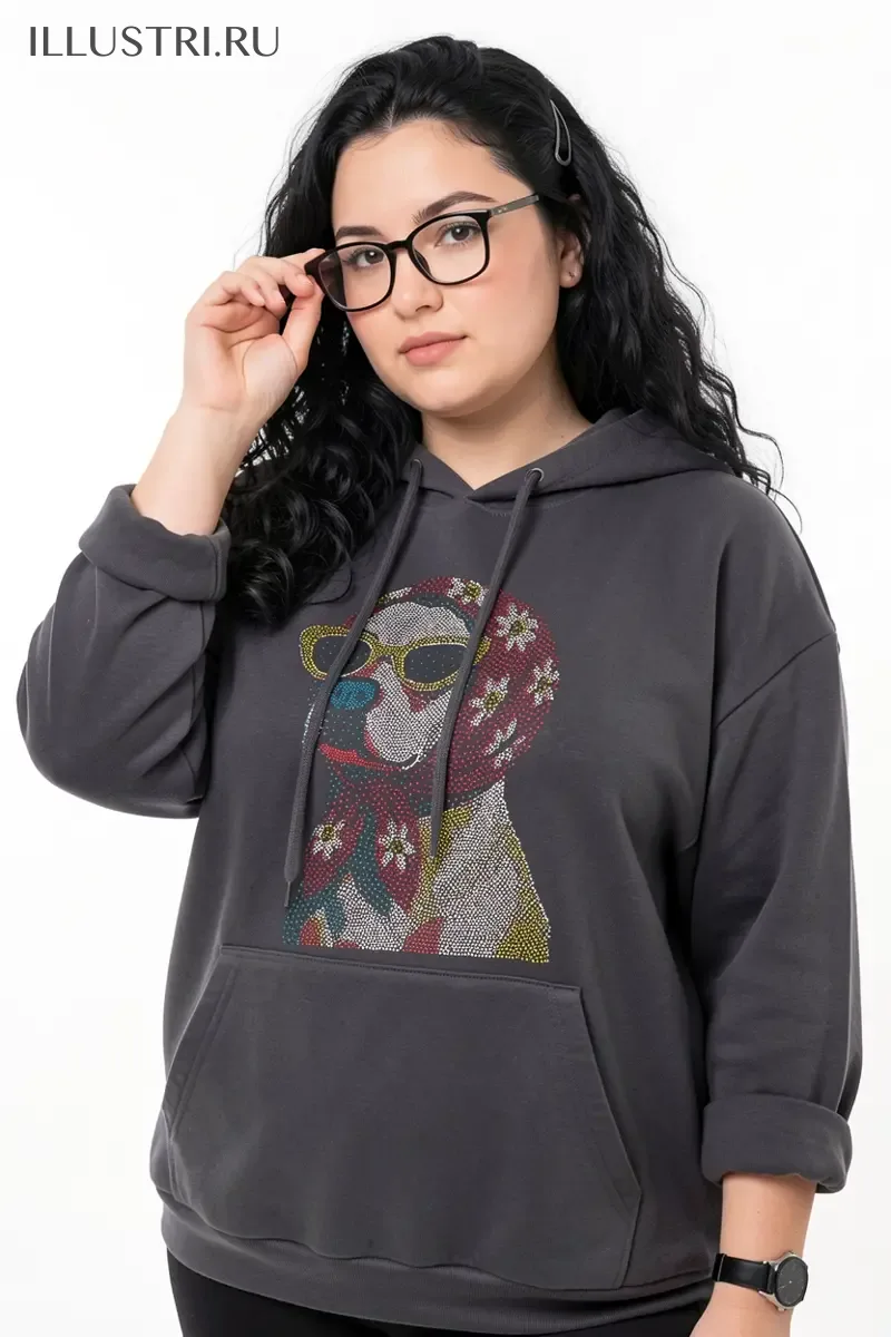 Визуализация Собака в платке