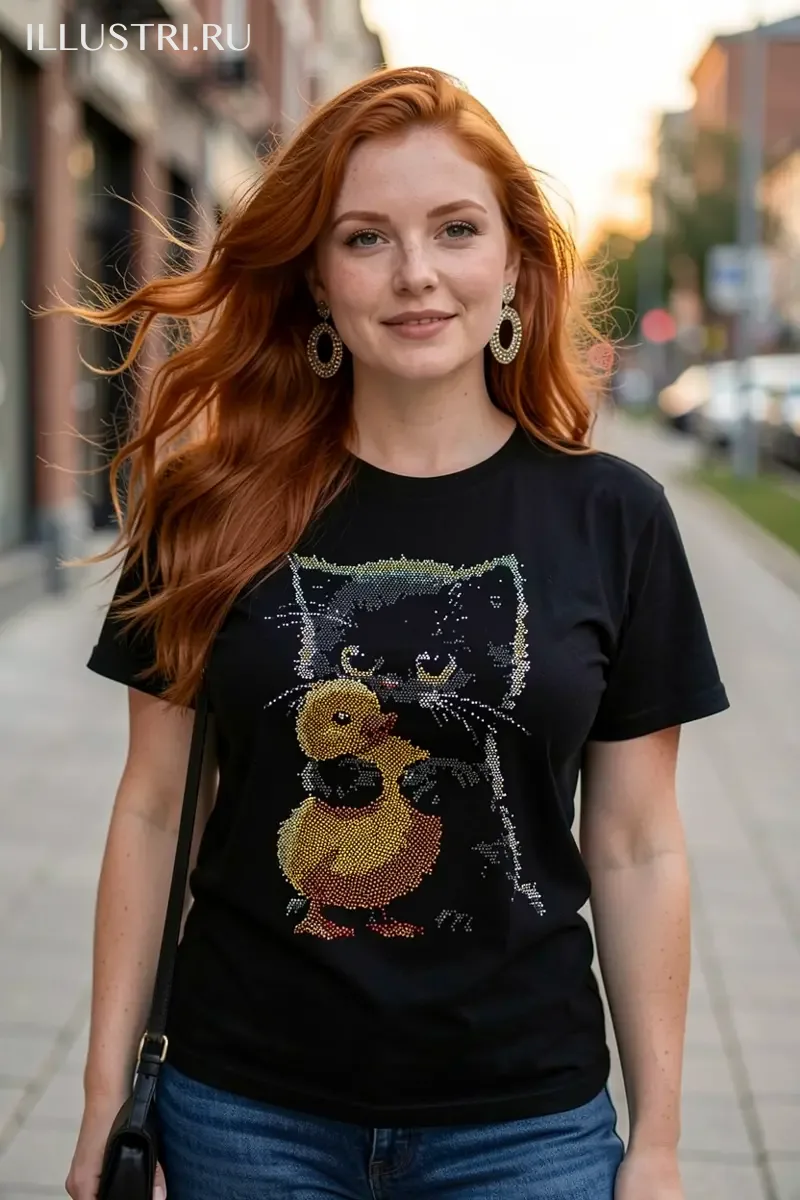 Визуализация Котенок и цыпленок