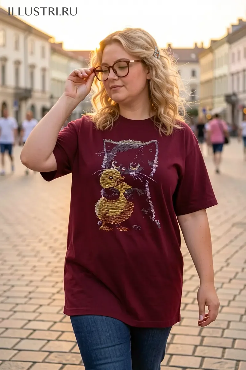 Визуализация Котенок и цыпленок