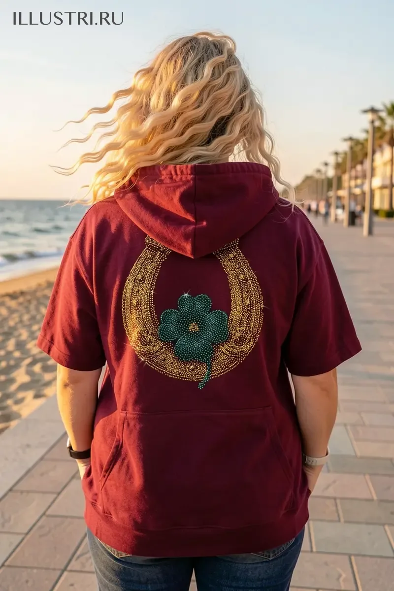 Визуализация Подкова с клевером на удачу