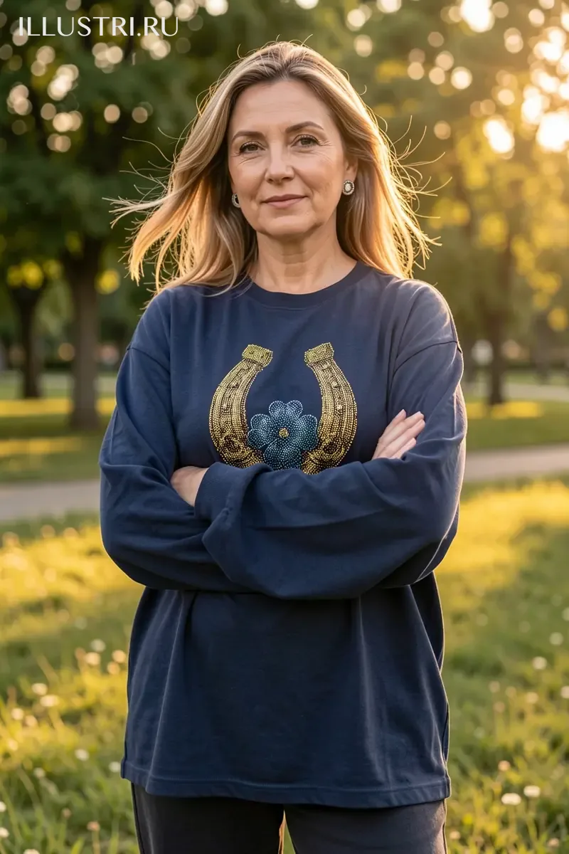 Визуализация Подкова с клевером на удачу