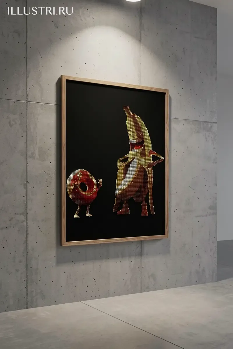 Визуализация Банан и пончик