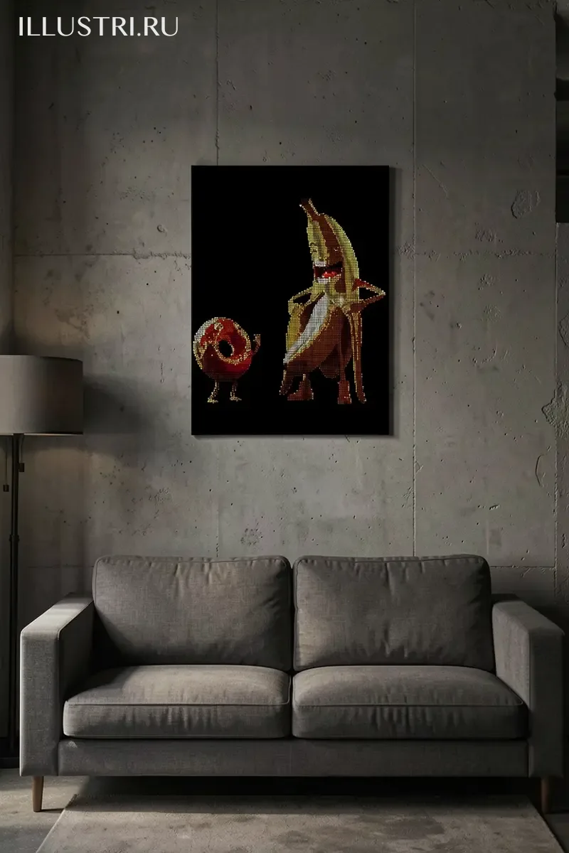 Визуализация Банан и пончик