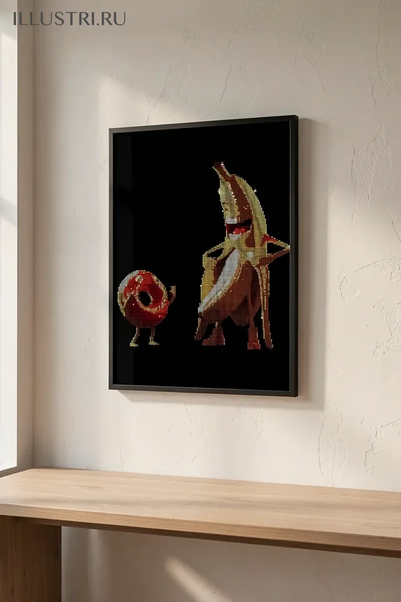 Визуализация Банан и пончик