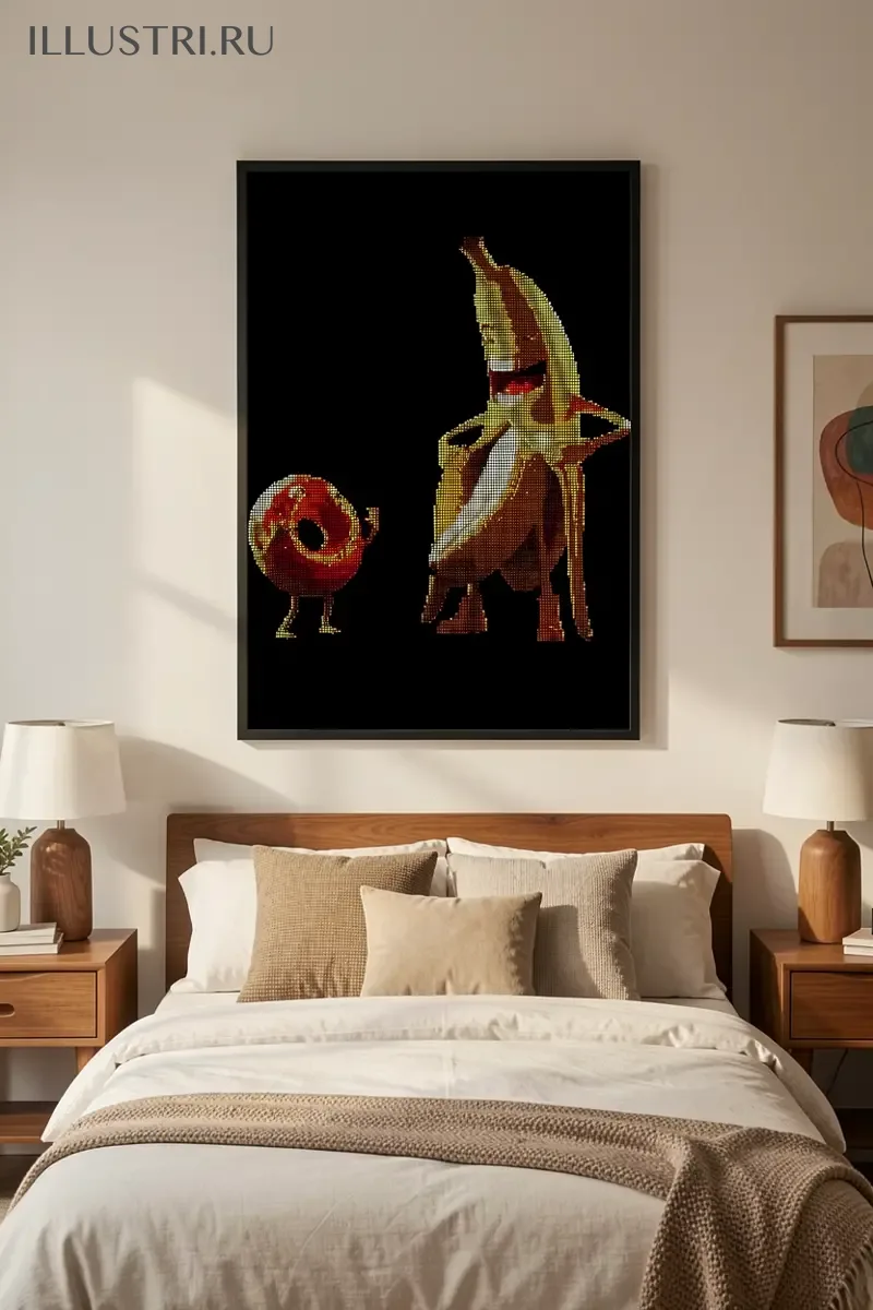 Визуализация Банан и пончик